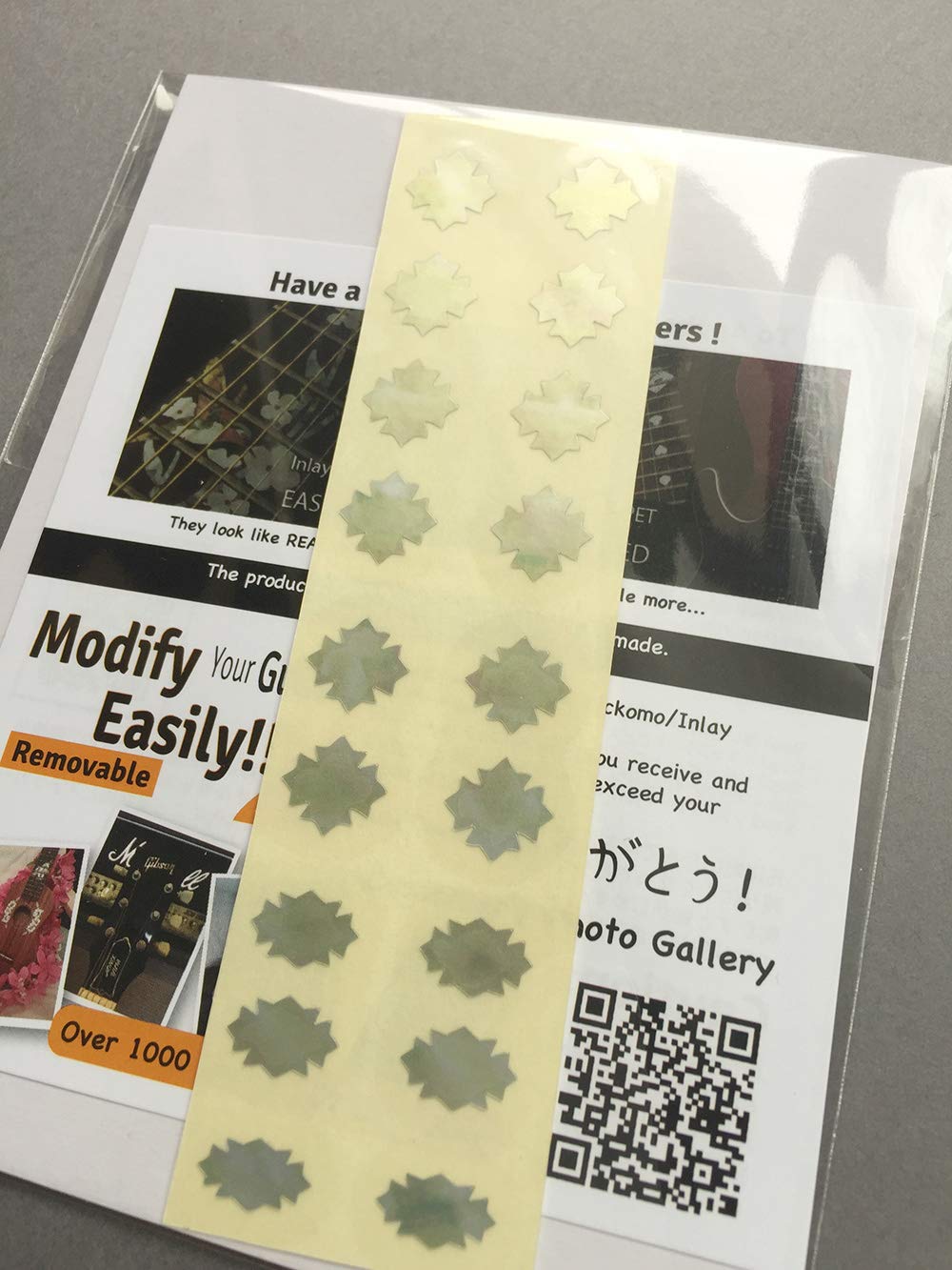 Traditional Snowflake (Aged White Pearl) Guitar Bass Ukulele Inlay Sticker